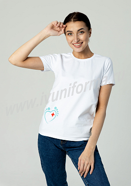 Футболка женская с принтом М-14-04-ТР